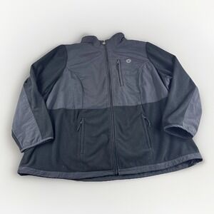 Catherines Jacket Womens 2X Black Zip Up Coat Fleece Outdoors Casual Zip Pockets